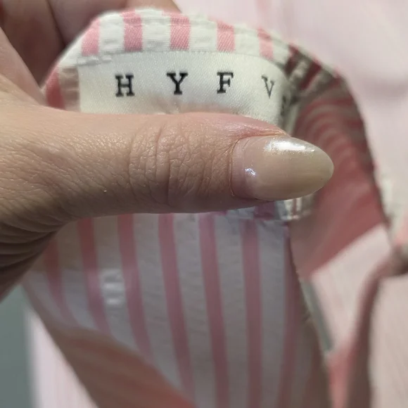 HYFVE SET Pink Striped Seersucker New In Poly Bag Small/Medium/Large Available - Picture 12 of 15